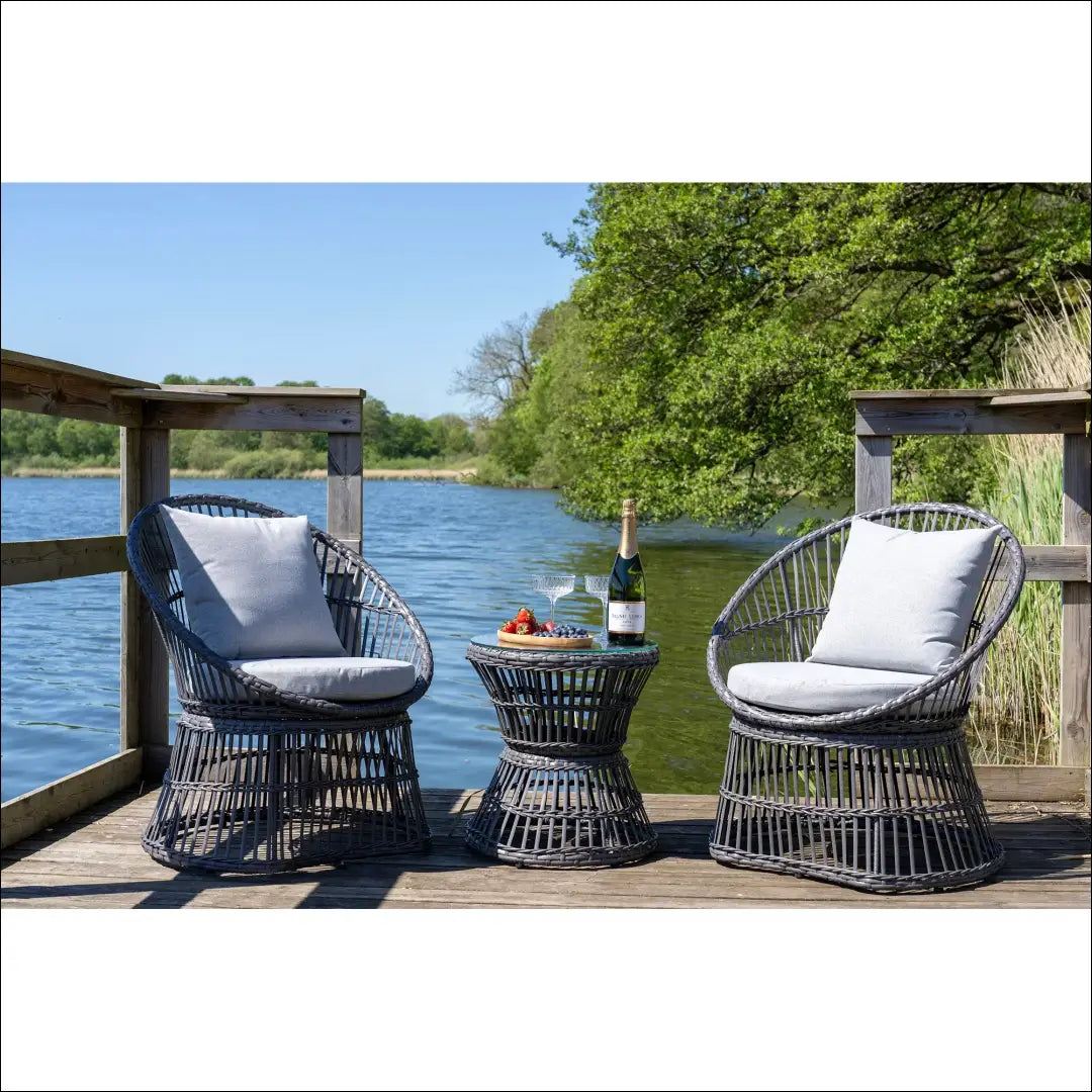 Lauko komplektas rotangas pilkas su pagalvėlėmis RD1126 - €390 Save 15% __label:Pristatymas 5-14 d.d., Loungeset,