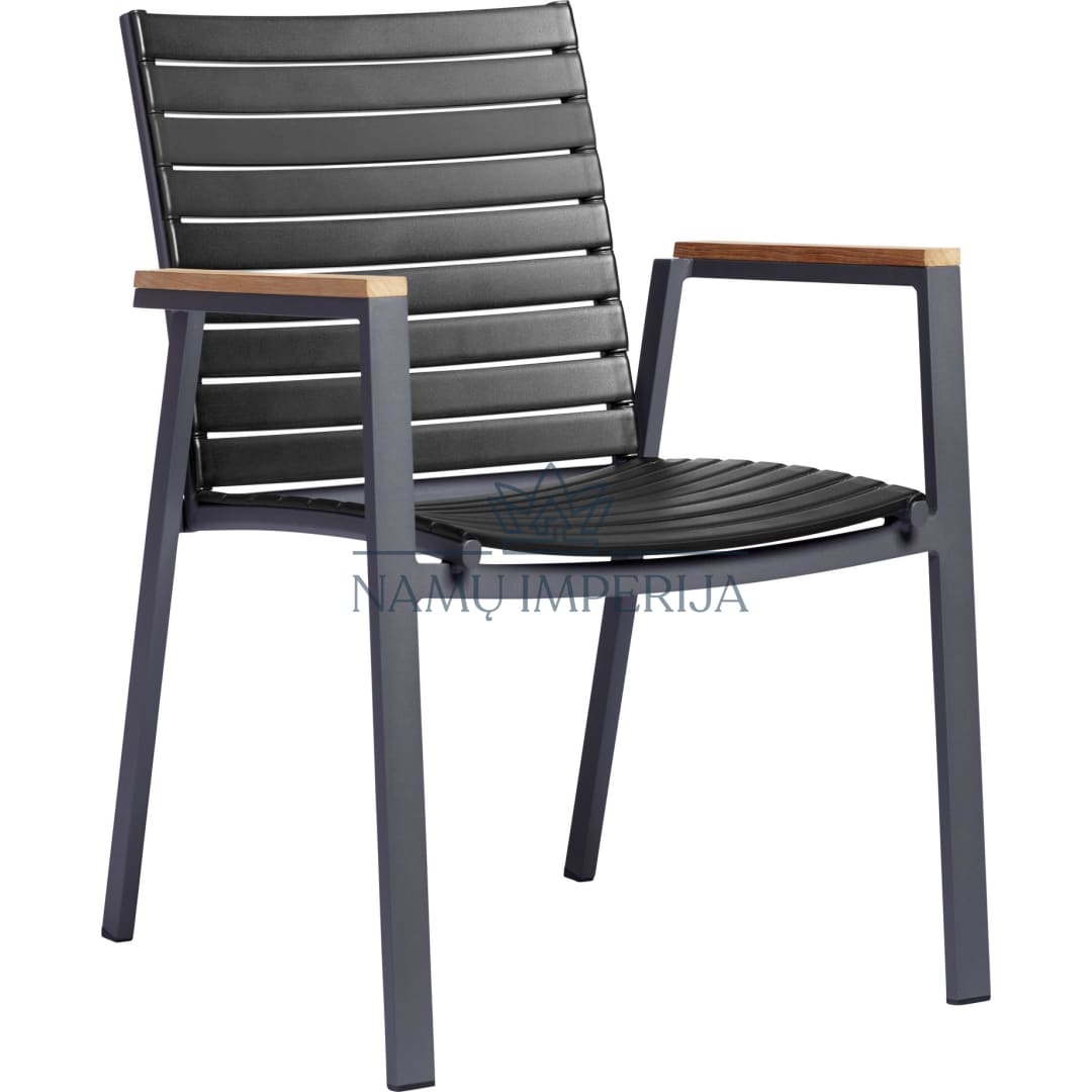 Lauko kėdė LI381 - 50-100, color-juoda, color-pilka,