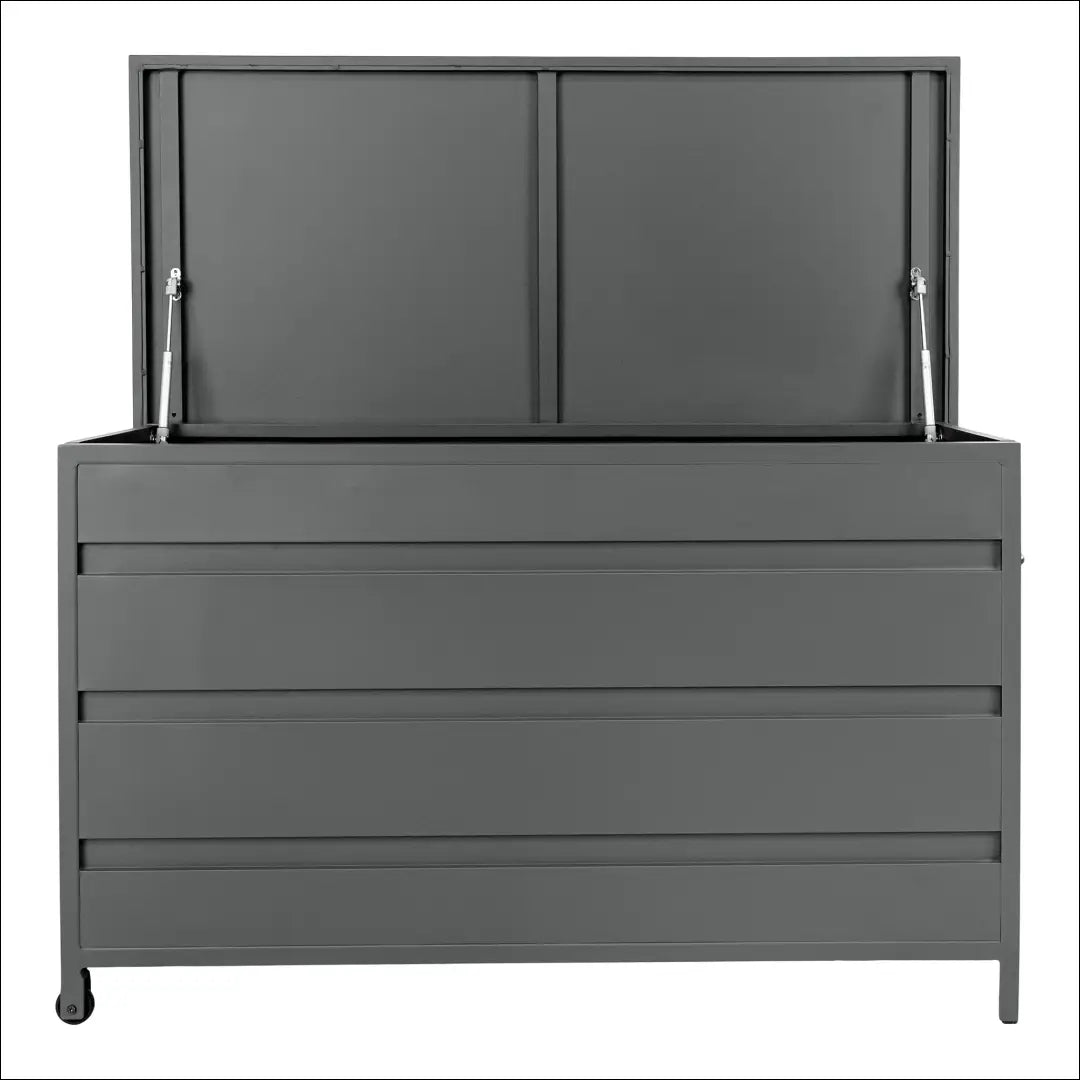 Lauko pagalvėlių dėžė aliuminio pilka vidutinio dydžio 130x60x75 cm 450 l RD1178 - €438 Save 15% __label:Pristatymas