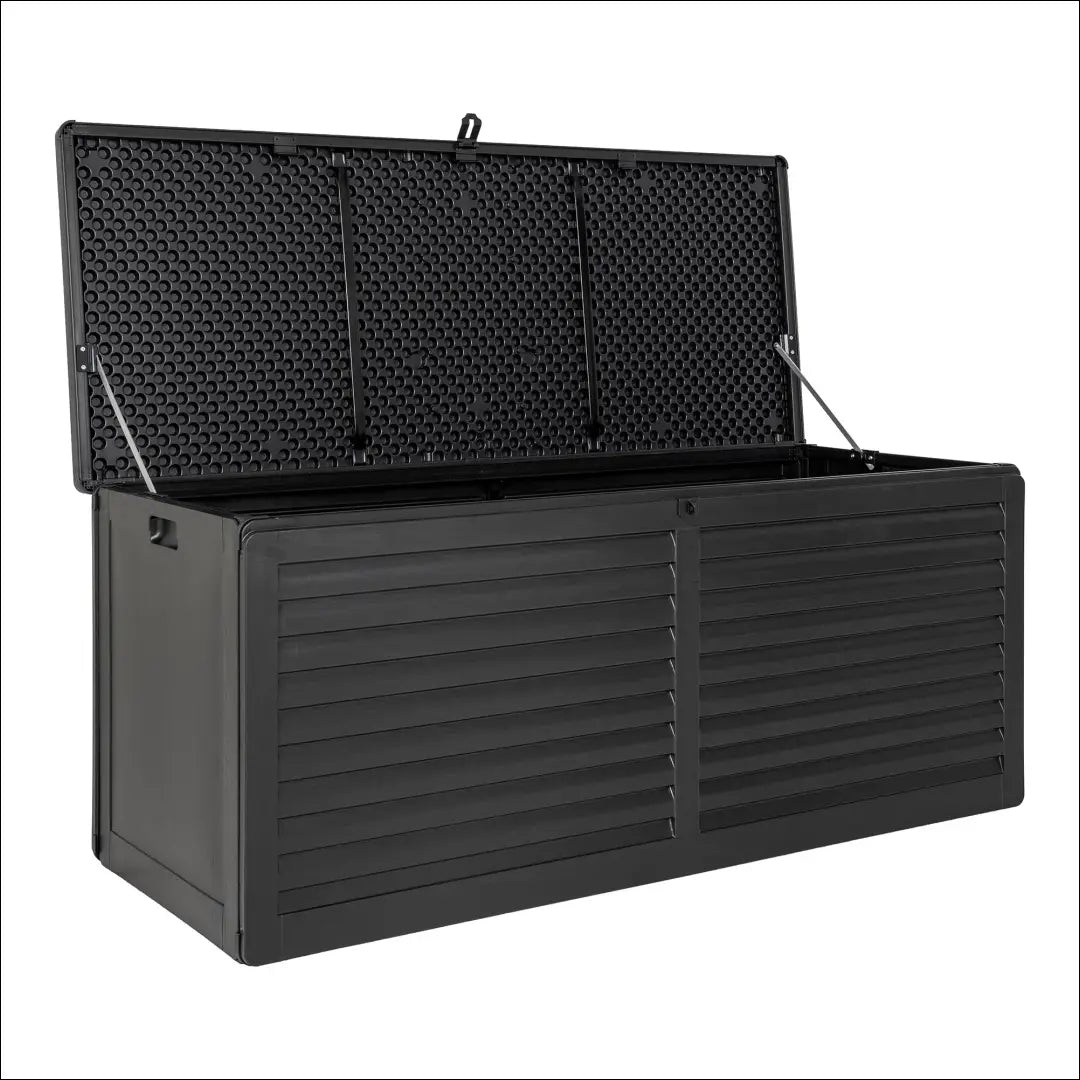 Lauko pagalvėlių dėžė plastikinė juoda 146,5x61x64,5 cm 490 L RD1180 - €140 Save 15% 100-200, __label:Pristatymas 5-14