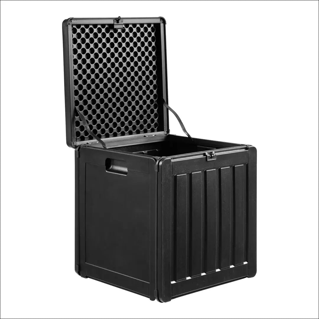 Lauko pagalvėlių dėžė plastikinė juoda 42,8x42,8x46,4 cm 76 L RD1181 - €41 Save 15% 25-50, __label:Pristatymas 5-14