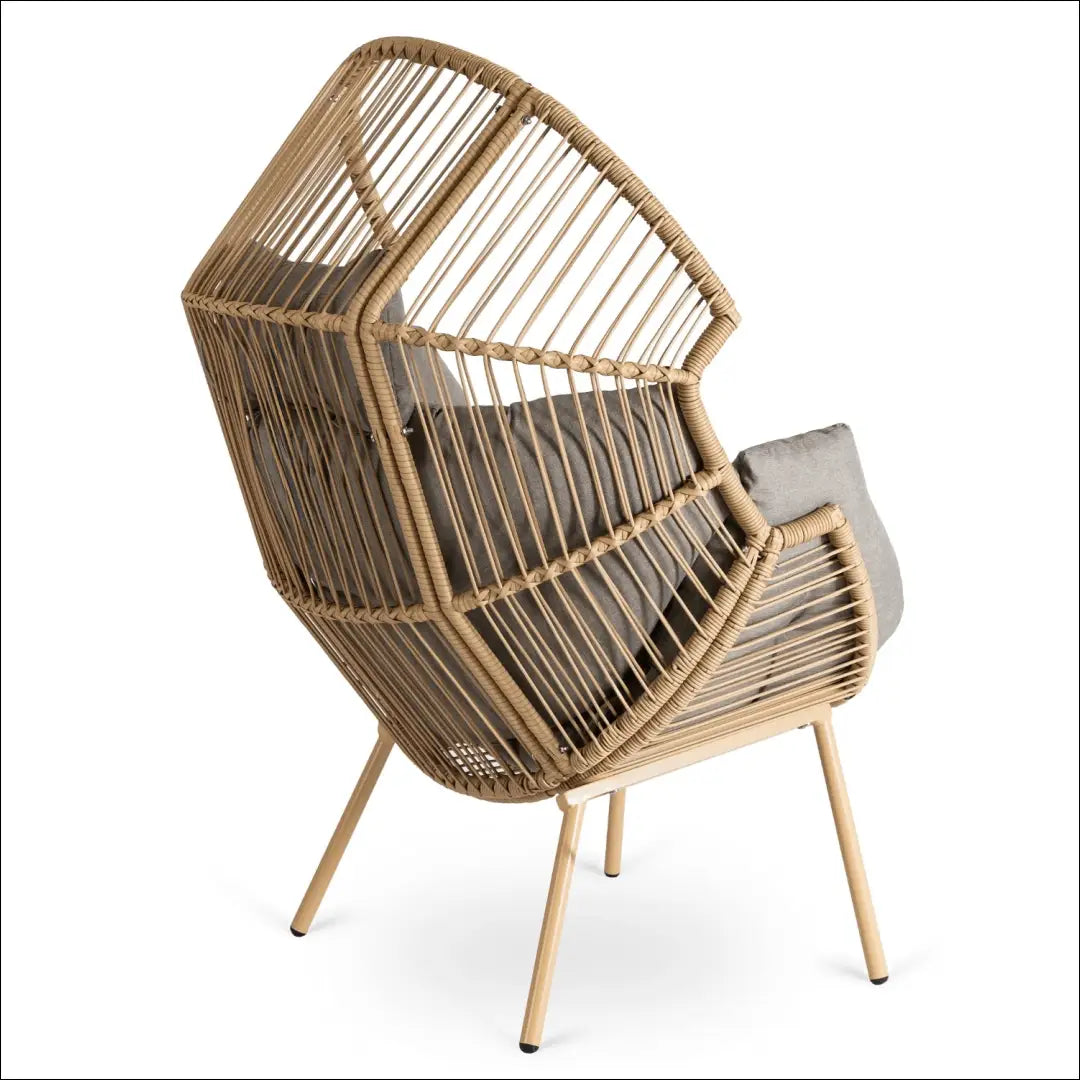 Lauko poilsio fotelis iš ratano pilkos spalvos TE571 - €330 Save 15% __label:Pristatymas 5-14 d.d., elite, Fotele