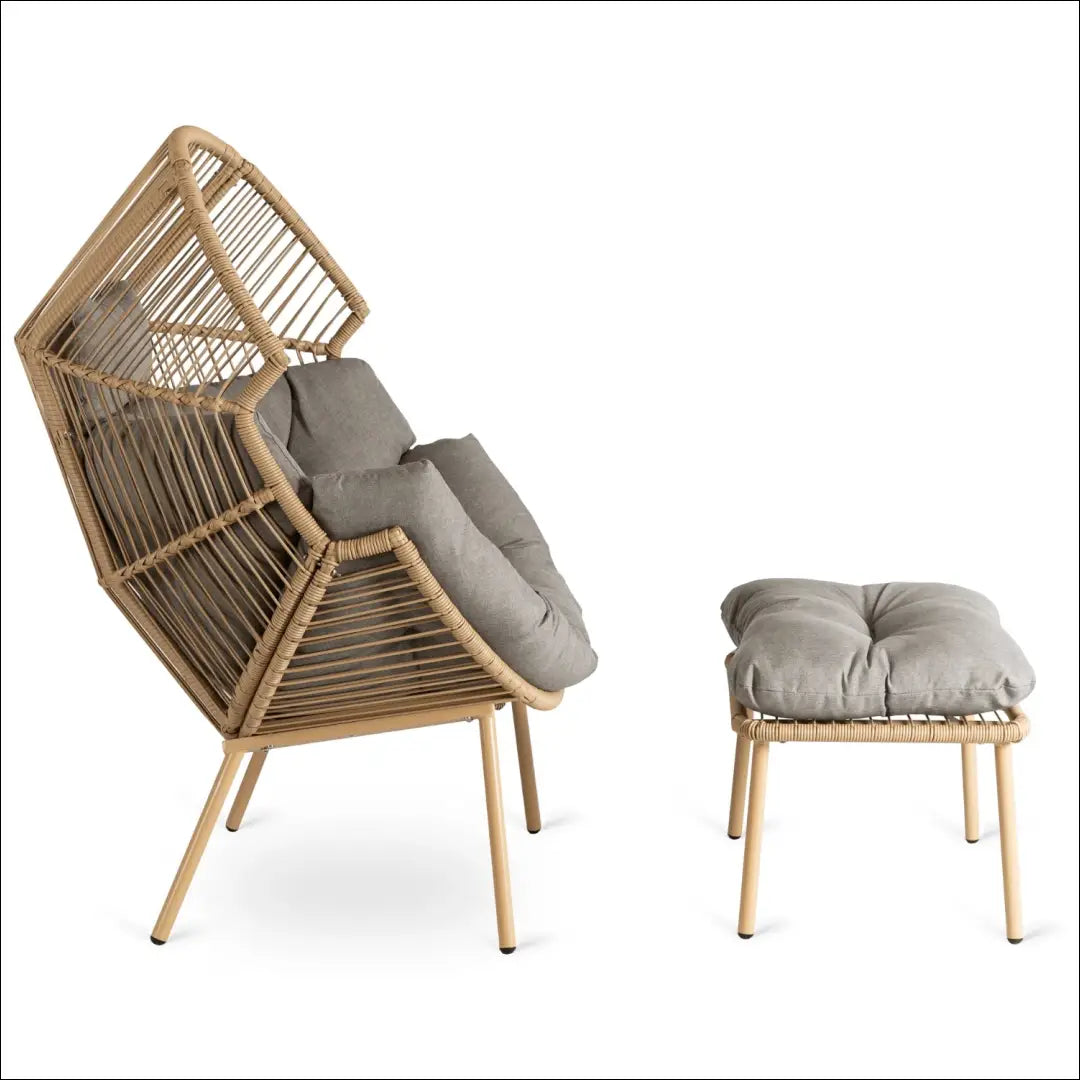 Lauko poilsio fotelis iš ratano pilkos spalvos TE571 - €330 Save 15% __label:Pristatymas 5-14 d.d., elite, Fotele