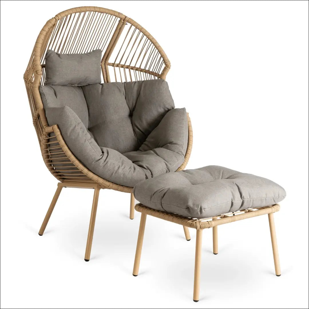 Lauko poilsio fotelis iš ratano pilkos spalvos TE571 - €330 Save 15% __label:Pristatymas 5-14 d.d., elite, Fotele