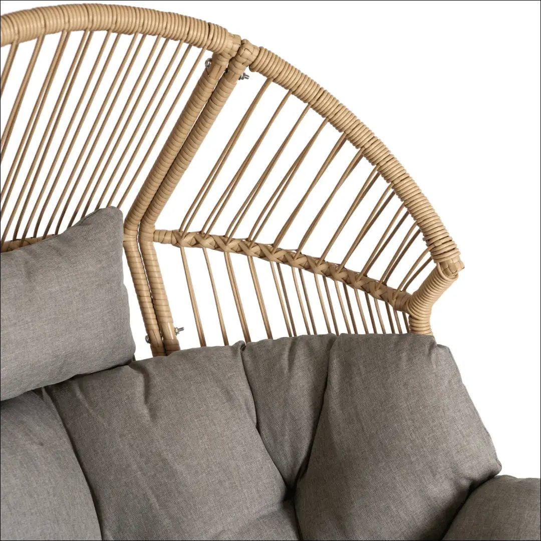 Lauko poilsio fotelis iš ratano pilkos spalvos TE571 - €330 Save 15% __label:Pristatymas 5-14 d.d., elite, Fotele