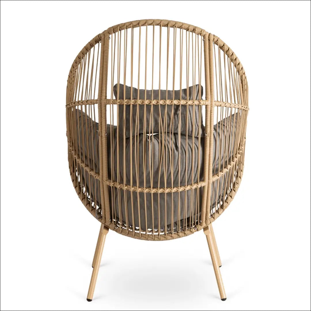 Lauko poilsio fotelis iš ratano pilkos spalvos TE571 - €330 Save 15% __label:Pristatymas 5-14 d.d., elite, Fotele