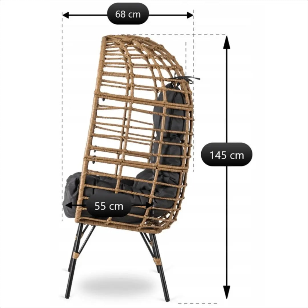 Lauko poilsio fotelis pilkos spalvos TE598 - €220 Save 15% __label:Pristatymas 5-14 d.d., elite, Fotele wypoczynkowe,