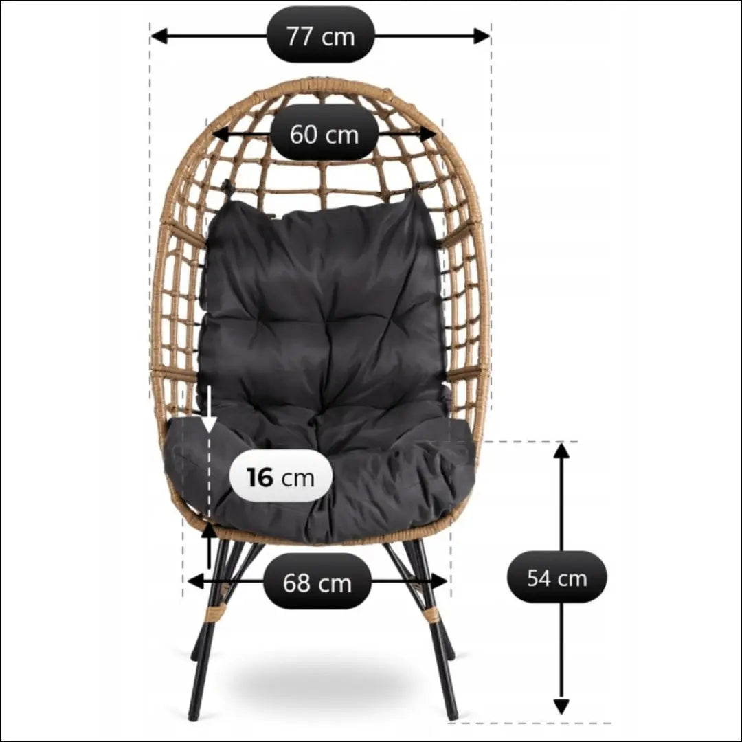 Lauko poilsio fotelis pilkos spalvos TE598 - €220 Save 15% __label:Pristatymas 5-14 d.d., elite, Fotele wypoczynkowe,