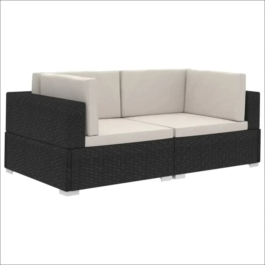 Lauko sofa LI832 - €85 Save 50% 50-100, __label:Pristatymas 1-2 d.d., color-juoda, color-kremas, lauko baldai €50
