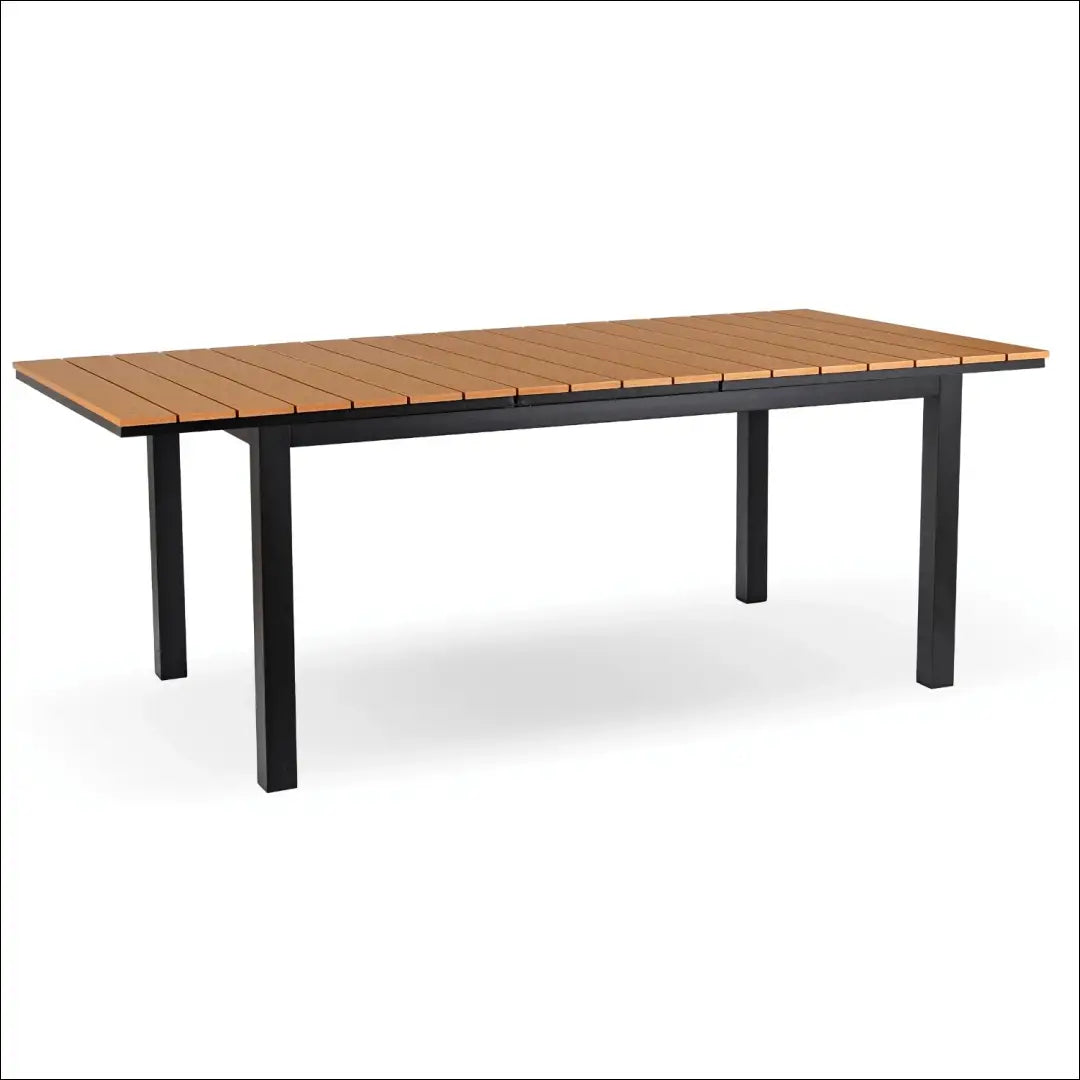 Lauko stalas iš kompozito juodos spalvos / ąžuolo 140-180 cm TE1173 - €334 Save 15% __label:Pristatymas 5-14 d.d.,