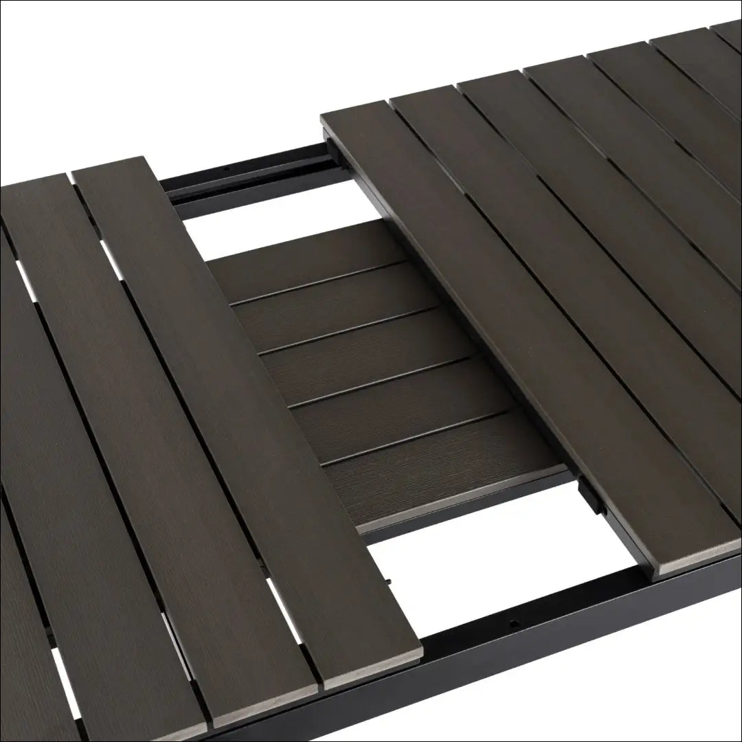 Lauko stalas iš kompozito juodos spalvos / ąžuolo 160-210 cm TE1177 - €358 Save 15% __label:Pristatymas 5-14 d.d.,