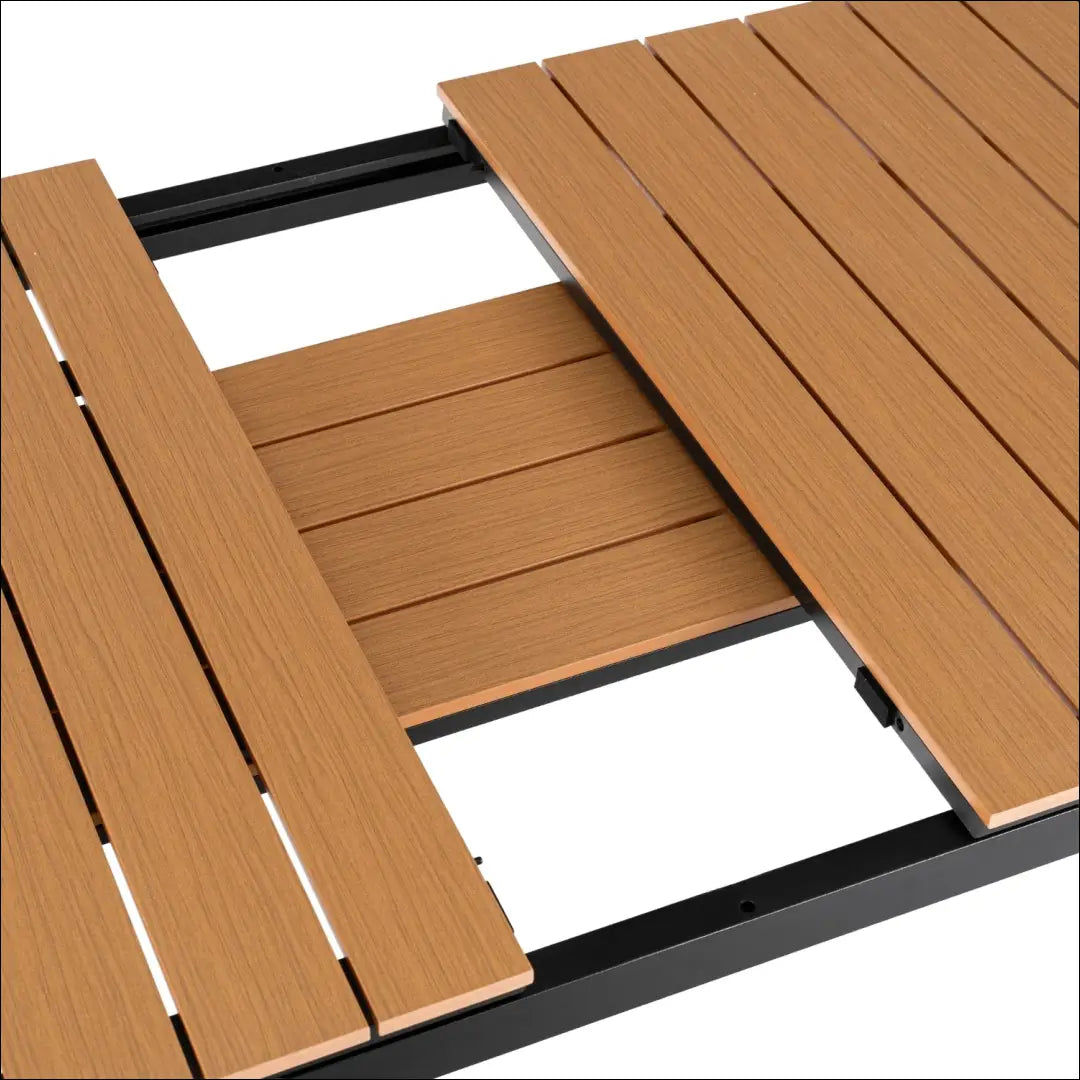 Lauko stalas iš kompozito juodos spalvos / ąžuolo 160-260 cm TE1175 - €393 Save 15% __label:Pristatymas 5-14 d.d.,