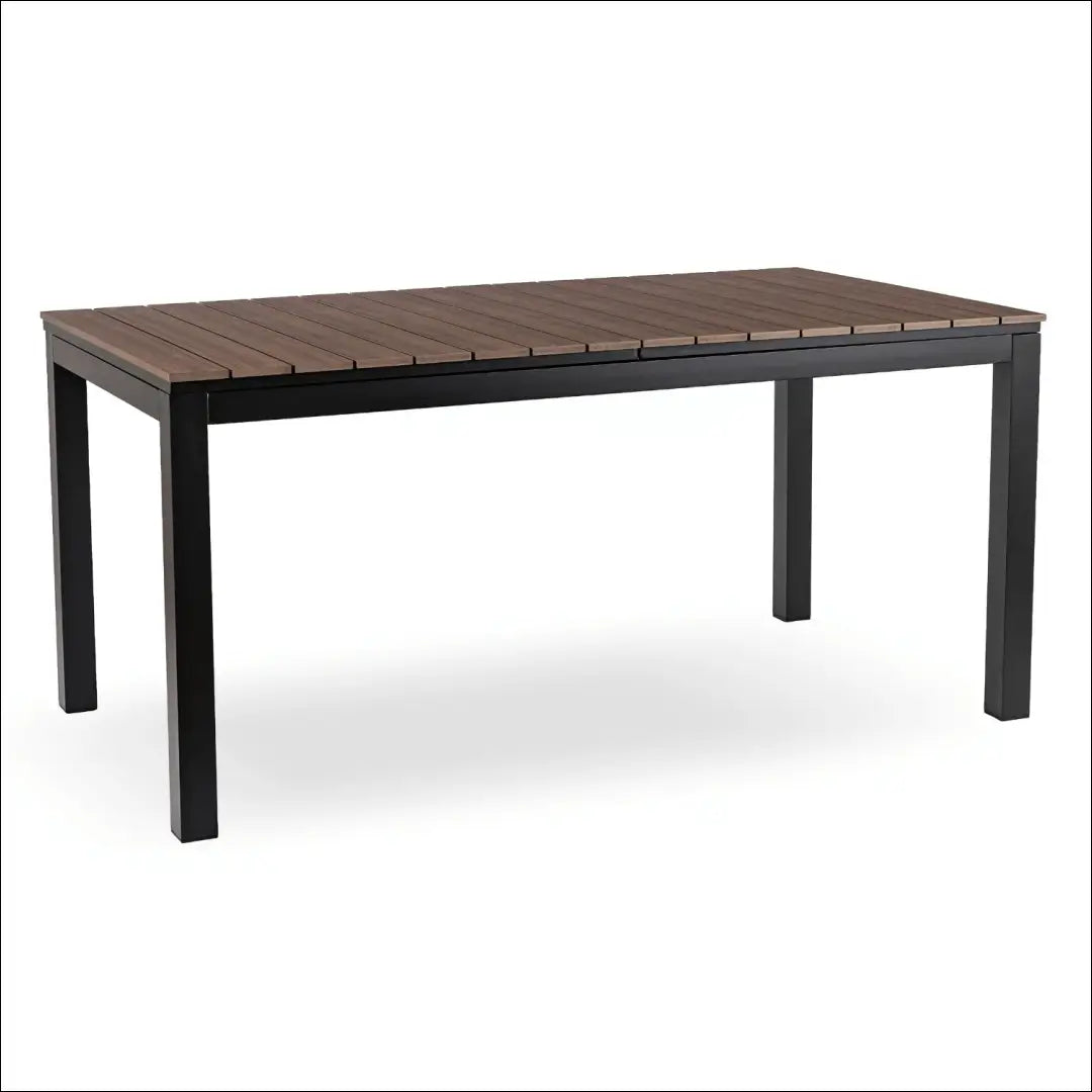 Lauko stalas iš kompozito juodos spalvos / riešuto 160-210 cm TE1171 - €358 Save 15% __label:Pristatymas 5-14 d.d.,
