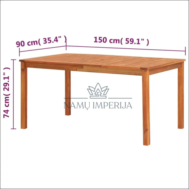 Lauko stalas LI464 - €180 Save 60% 100-200, __label:Pristatymas 1-2 d.d., color-ruda, lauko baldai, lauko-stalai €100