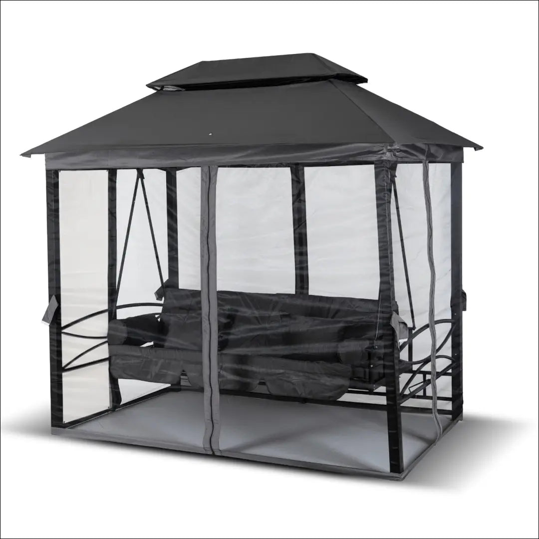 Lauko sūpynės su hidrofobiniu audiniu juodos spalvos / pilkos TE1242 - €546 Save 15% __label:Pristatymas 5-14 d.d.,