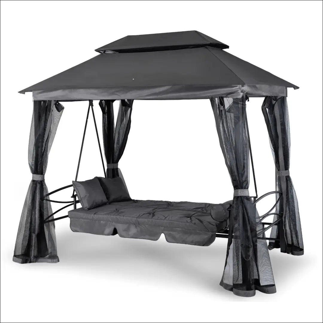 Lauko sūpynės su hidrofobiniu audiniu juodos spalvos / pilkos TE1242 - €546 Save 15% __label:Pristatymas 5-14 d.d.,