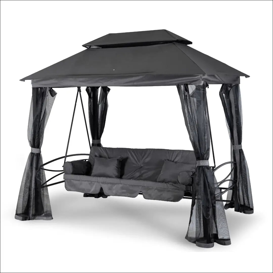 Lauko sūpynės su hidrofobiniu audiniu juodos spalvos / pilkos TE1242 - €546 Save 15% __label:Pristatymas 5-14 d.d.,