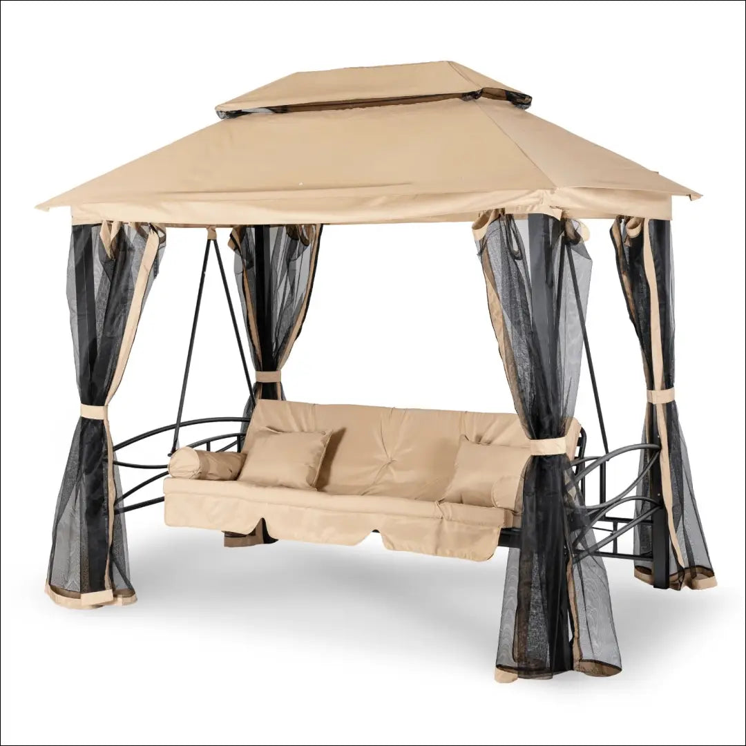 Lauko sūpynės su hidrofobiniu audiniu juodos spalvos / smėlio TE1241 - €546 Save 15% __label:Pristatymas 5-14 d.d.,