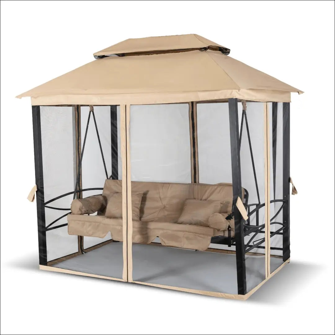 Lauko sūpynės su hidrofobiniu audiniu juodos spalvos / smėlio TE1241 - €546 Save 15% __label:Pristatymas 5-14 d.d.,