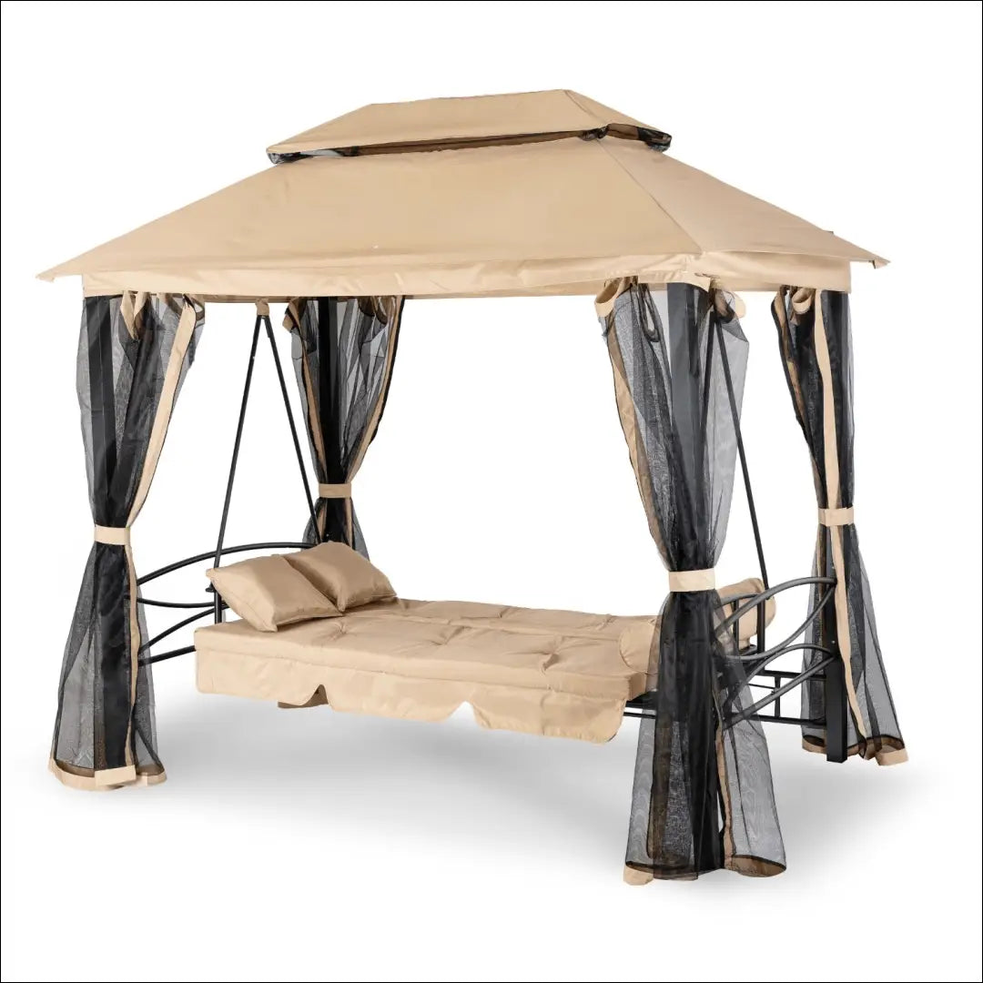Lauko sūpynės su hidrofobiniu audiniu juodos spalvos / smėlio TE1241 - €546 Save 15% __label:Pristatymas 5-14 d.d.,