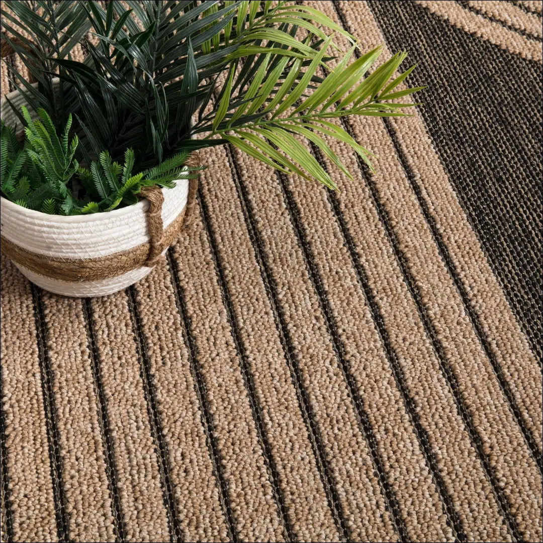 Lauko/terasos kilimas RU1006 - €114 Save 50% 100-200, __label:Pristatymas 1-2 d.d., color-juoda, color-smelio, kilimai