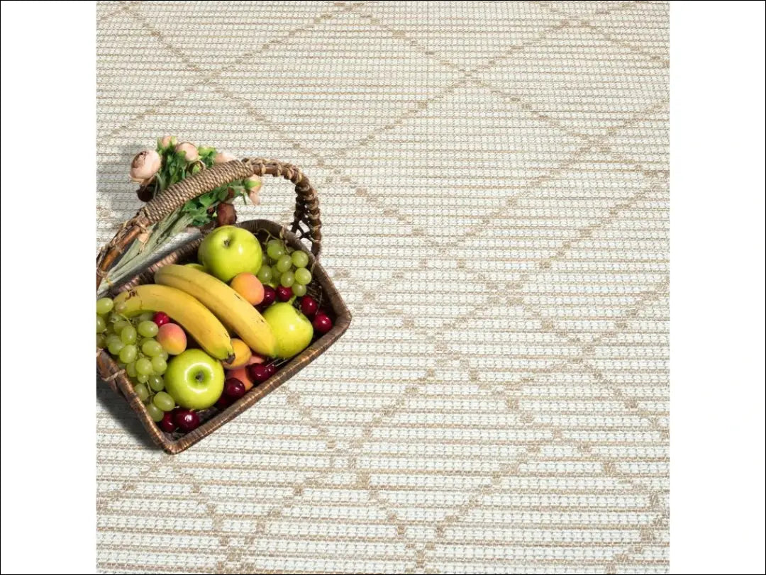 Lauko/terasos kilimas RU1424 - €82 Save 50% 50-100, __label:Pristatymas 1-2 d.d., apvalus, color-smelio,