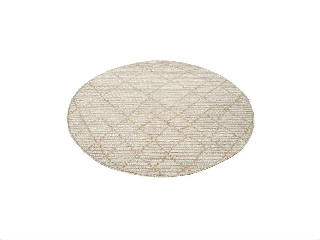 Lauko/terasos kilimas RU1424 - €82 Save 50% 50-100, __label:Pristatymas 1-2 d.d., apvalus, color-smelio,
