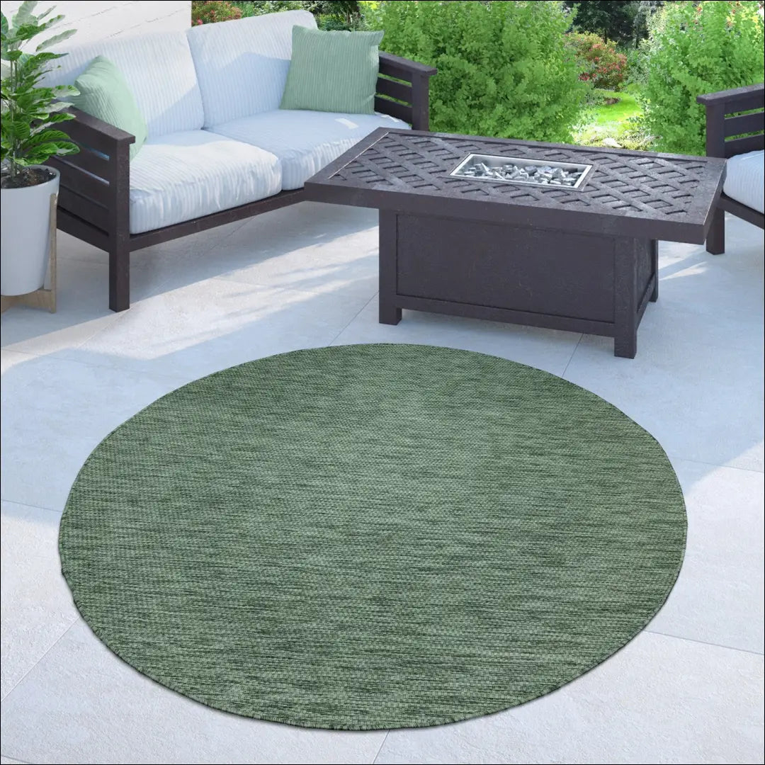 Lauko/terasos kilimas RU1533 - €115 Save 50% 100-200, __label:Pristatymas 1-2 d.d., apvalus, color-zalia,