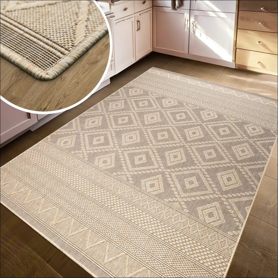 Lauko/terasos kilimas RU1677 - €120 Save 50% 100-200, __label:Pristatymas 1-2 d.d., color-smelio, Dydis-200-x-290-cm,