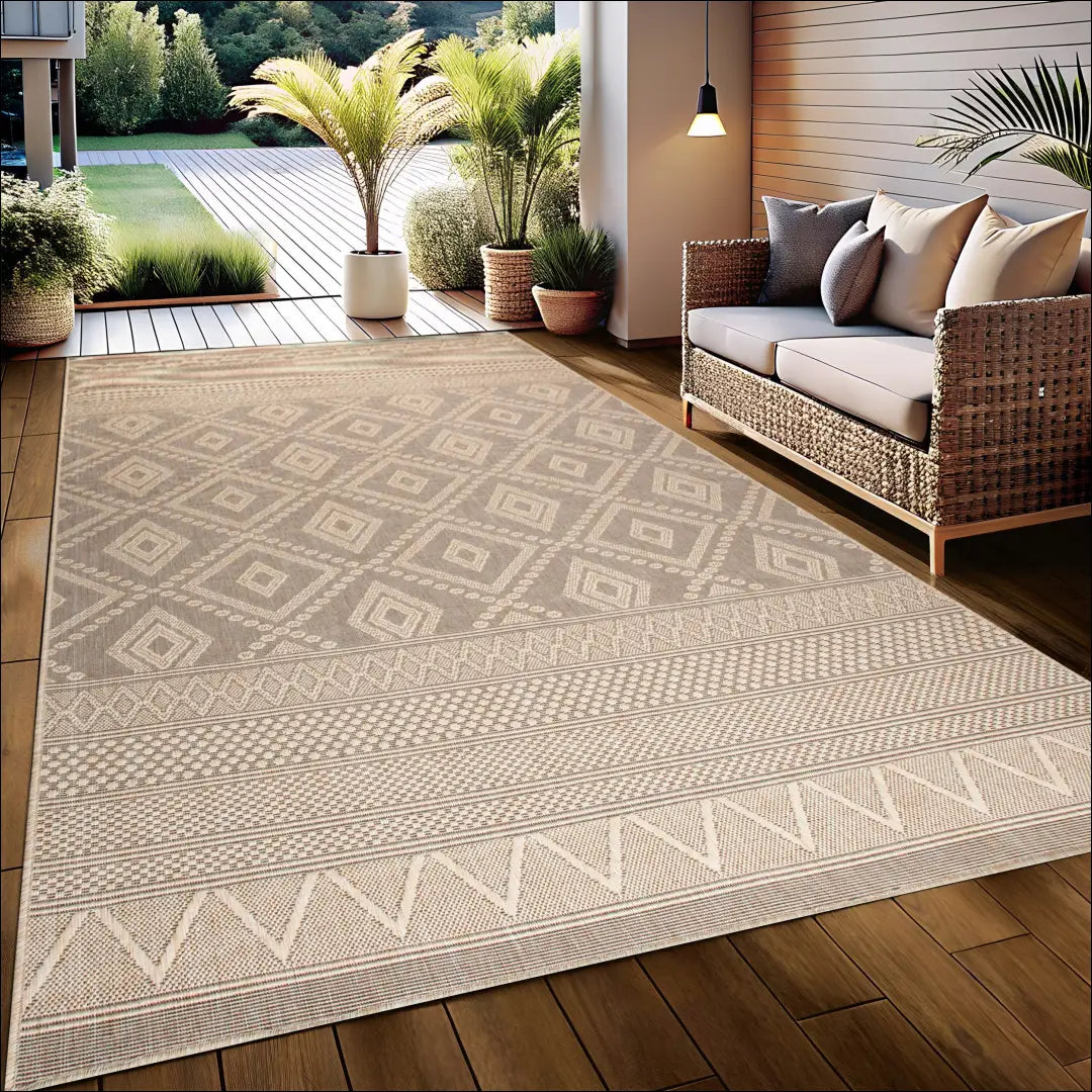 Lauko/terasos kilimas RU1677 - €120 Save 50% 100-200, __label:Pristatymas 1-2 d.d., color-smelio, Dydis-200-x-290-cm,
