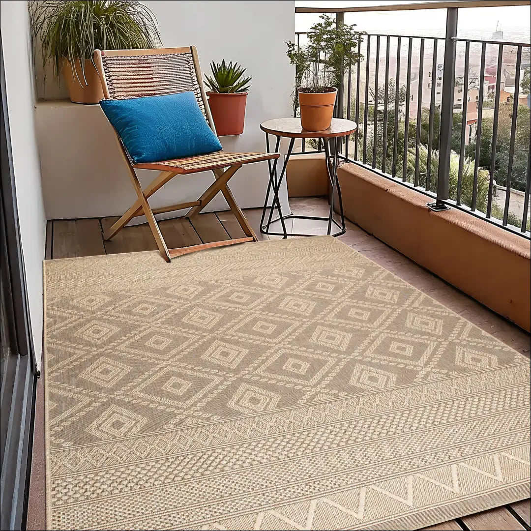 Lauko/terasos kilimas RU1677 - €120 Save 50% 100-200, __label:Pristatymas 1-2 d.d., color-smelio, Dydis-200-x-290-cm,