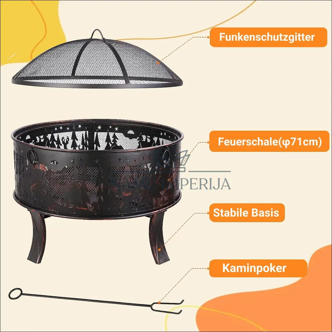 Laužavietė LI813 - €94 Save 50% 50-100, __label:Pristatymas 1-2 d.d., color-juoda, color-ruda, kita €50 to €100 Outdoor