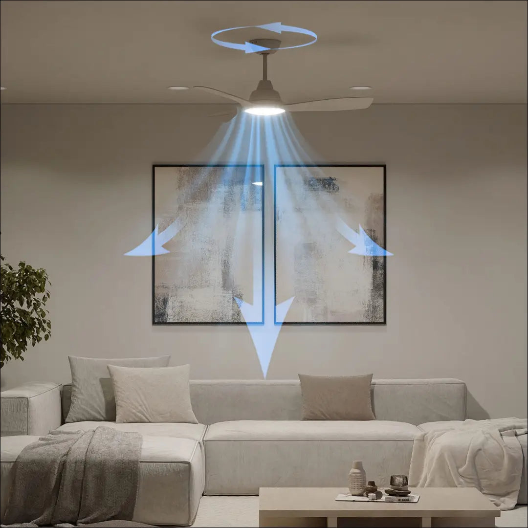 LED lubinis šviestuvas-ventiliatorius DI12320 - €90 Save 50% 50-100, __label:Pristatymas 1-2 d.d., color-balta,