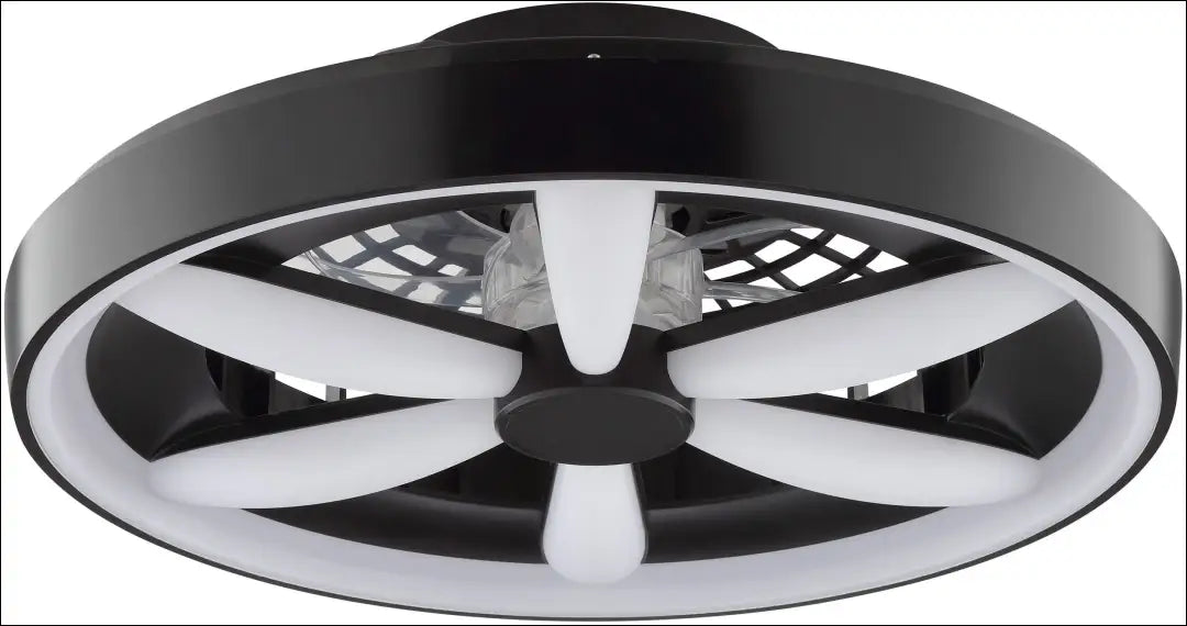 LED lubinis šviestuvas - ventiliatorius DI12434 - €70 Save 50% 50-100, __label:Pristatymas 1-2 d.d., color-juoda,