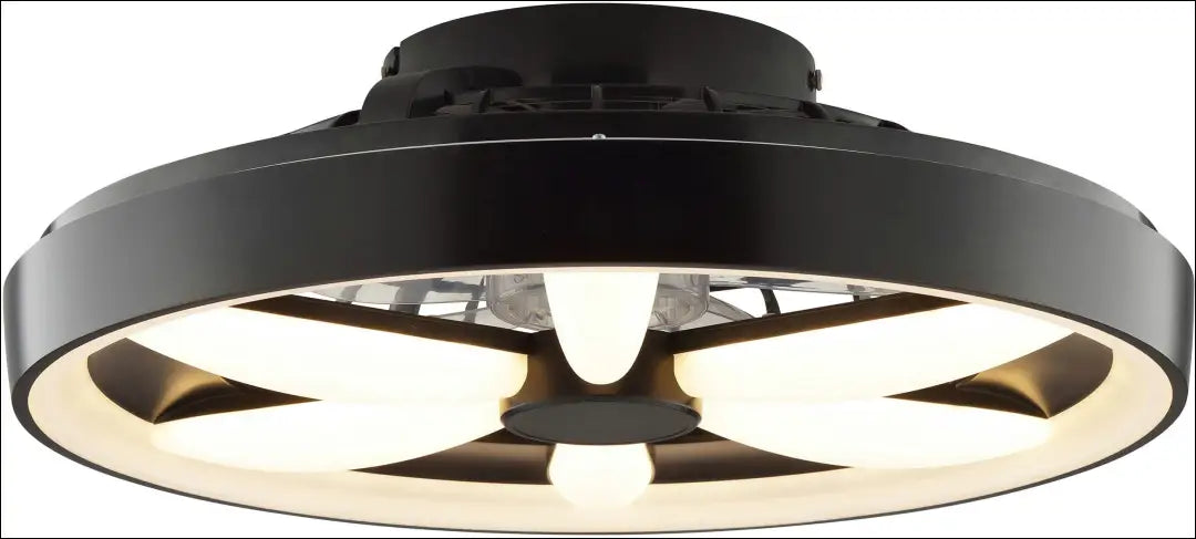 LED lubinis šviestuvas - ventiliatorius DI12434 - €70 Save 50% 50-100, __label:Pristatymas 1-2 d.d., color-juoda,