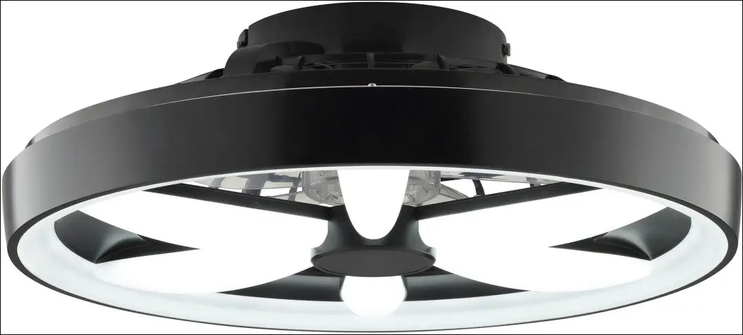LED lubinis šviestuvas - ventiliatorius DI12434 - €70 Save 50% 50-100, __label:Pristatymas 1-2 d.d., color-juoda,