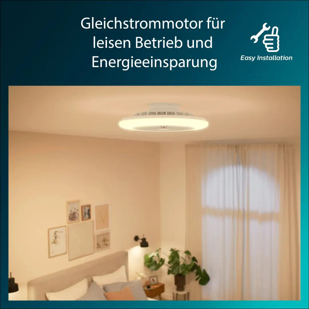 LED lubinis šviestuvas-ventiliatorius DI12602 - €80 Save 50% 50-100, __label:Pristatymas 1-2 d.d., color-balta,