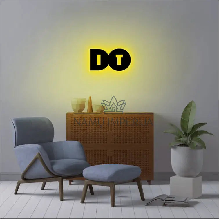 LED sienos dekoracija DI5335 - €14 Save 55% __label:Pristatymas 1-2 d.d., color-juoda, material-mediena, pazeistas,