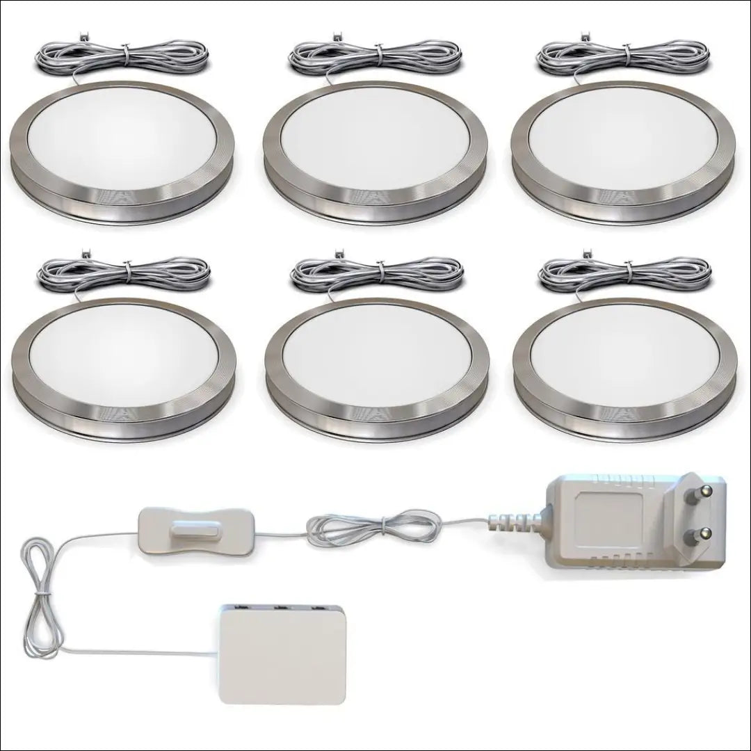 LED šviestuvų rinkinys (6vnt) DI12353 - €27 Save 50% 25-50, __label:Pristatymas 1-2 d.d., color-sidabrine, interjeras,