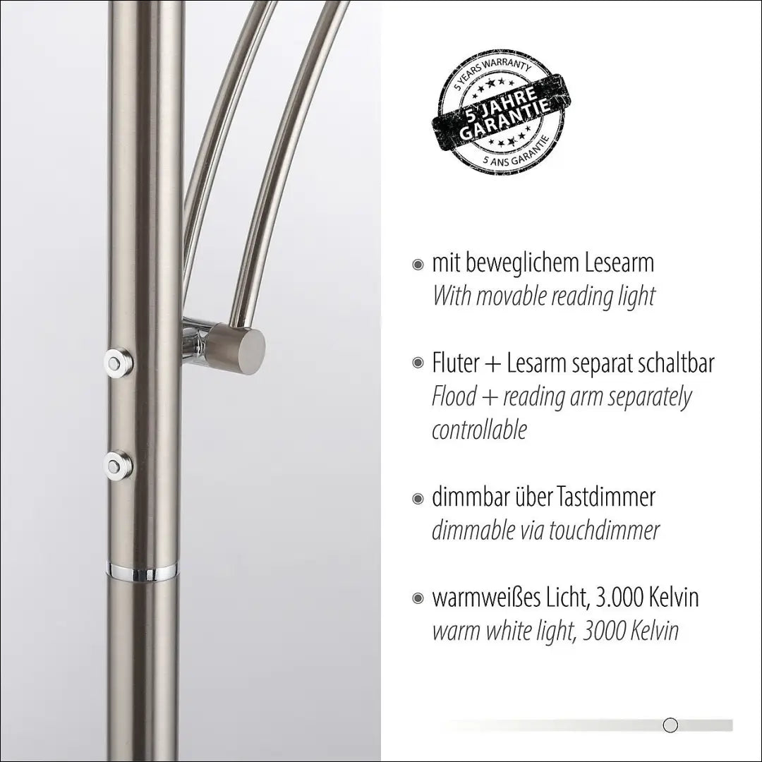 LED toršeras DI11887 - €212 Save 50% __label:Pristatymas 1-2 d.d., color-sidabrine, interjeras, material-metalas,