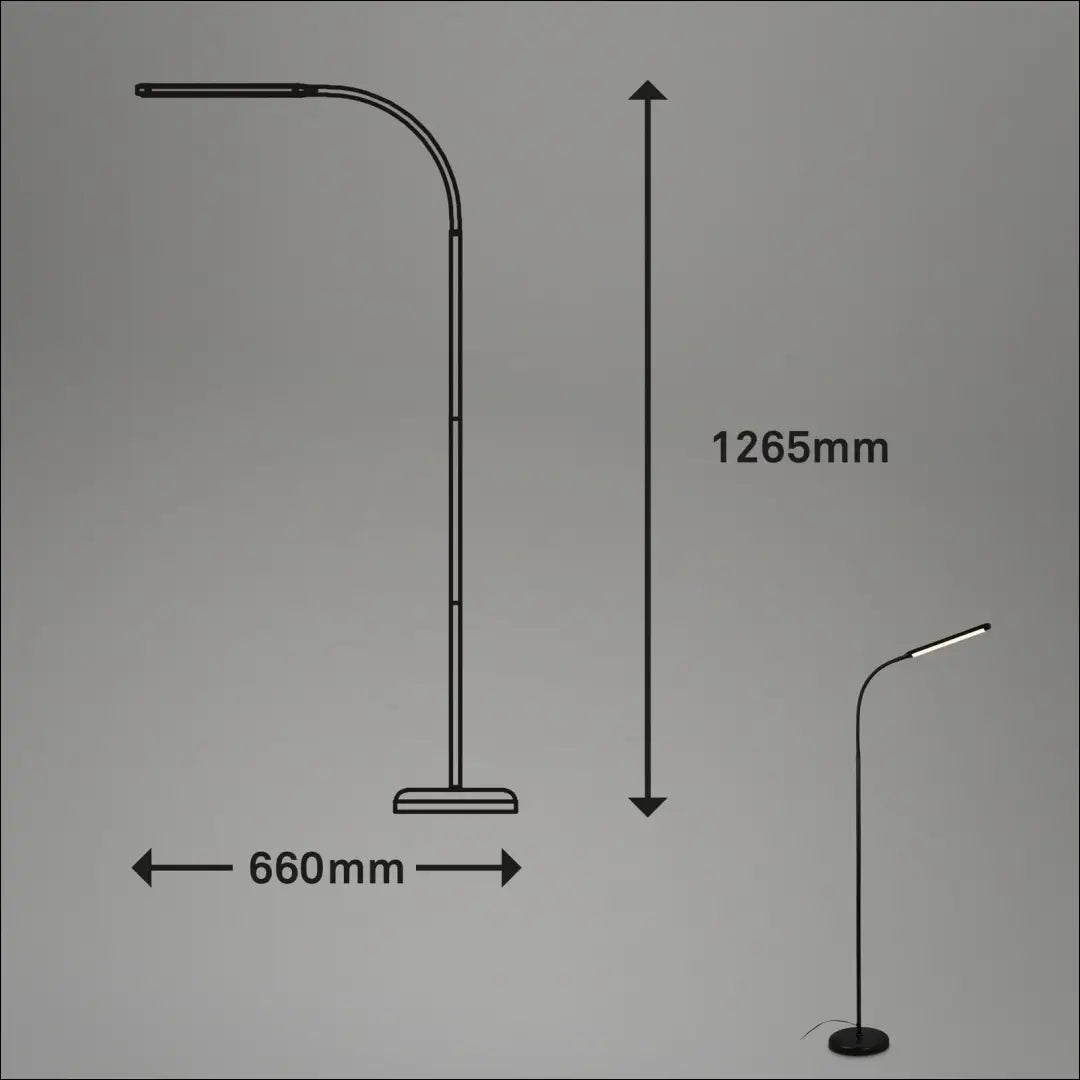LED toršeras DI12517 - €25 Save 50% 25-50, __label:Pristatymas 1-2 d.d., color-juoda, interjeras, material-metalas