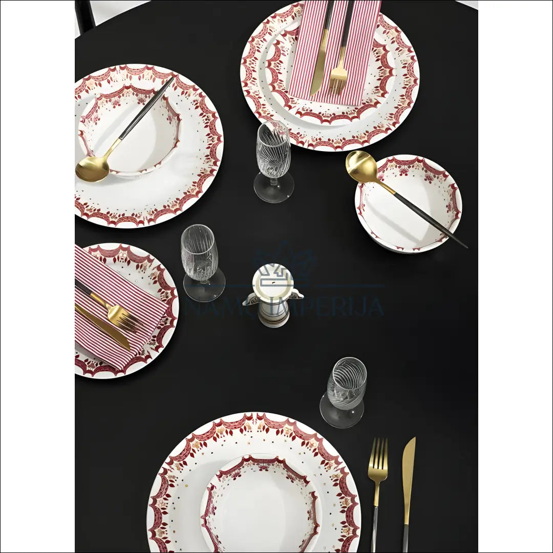 Lėkščių komplektas (4vnt) DI6961 - €70 Save 50% 50-100, __label:Pristatymas 1-2 d.d., color-auksine, color-balta,