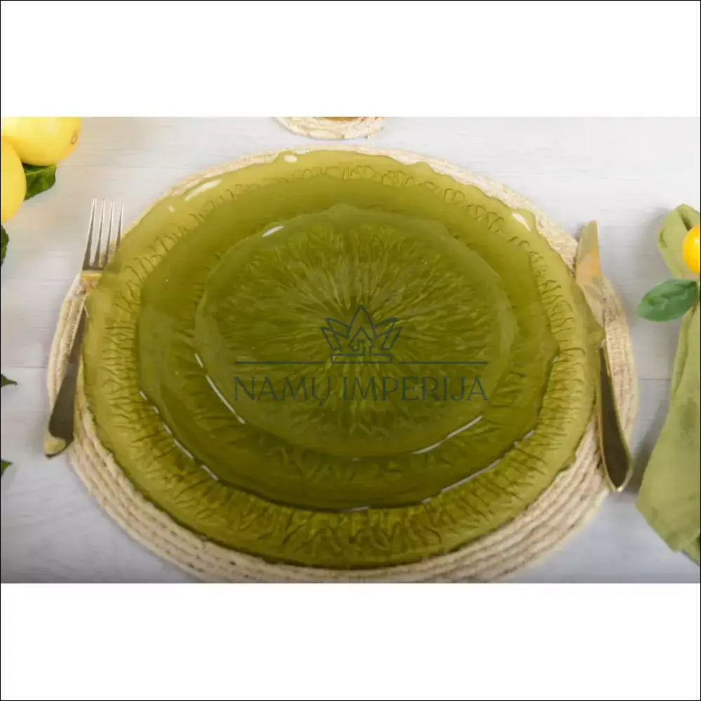Lėkščių komplektas (6vnt) ’Aulica’ DI8819 - €39 Save 50% 25-50, __label:Pristatymas 1-2 d.d., color-zalia, indai,