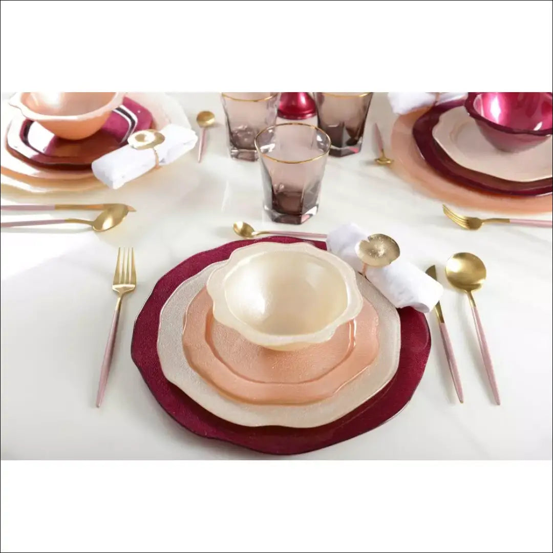 Lėkščių komplektas (6vnt) DI8911 - €42 Save 55% 25-50, __label:Pristatymas 1-2 d.d., color-auksine, color-smelio, indai