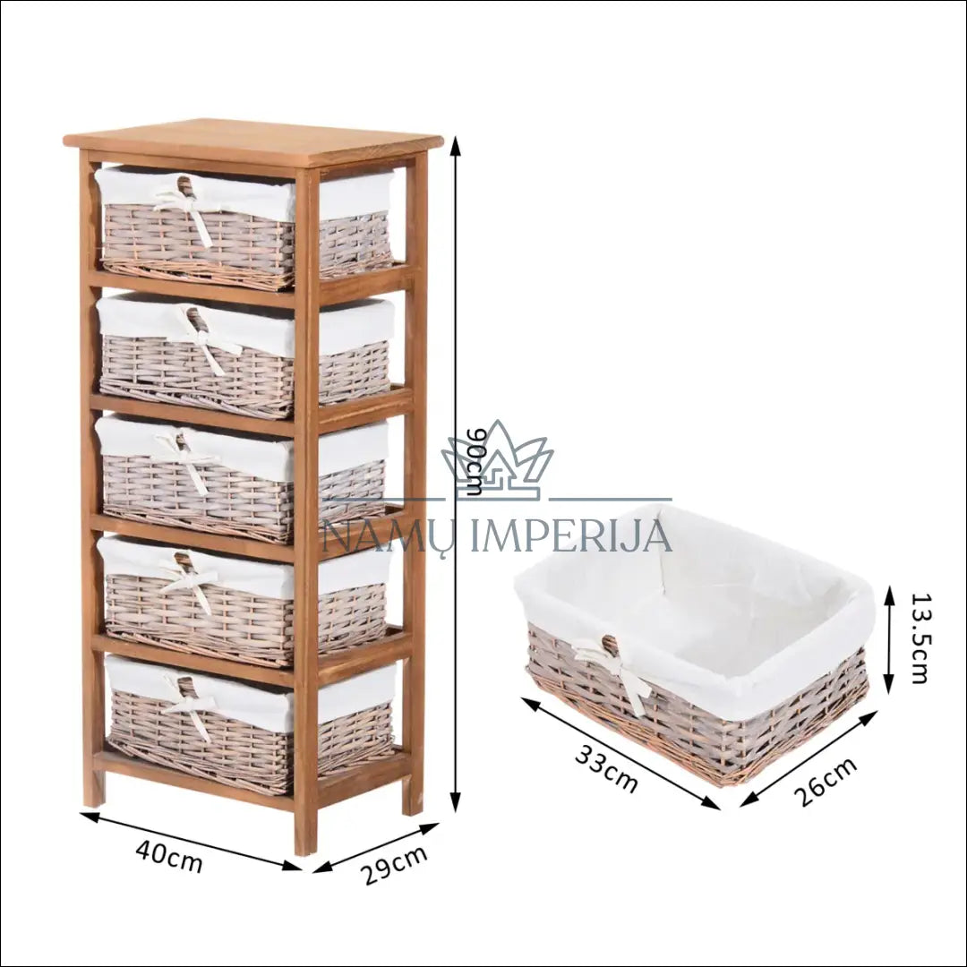 Lentyna su krepšeliais SI1730 - €98 Save 50% 50-100, __label:Pristatymas 1-2 d.d., biuro-lentynos, color-pilka,