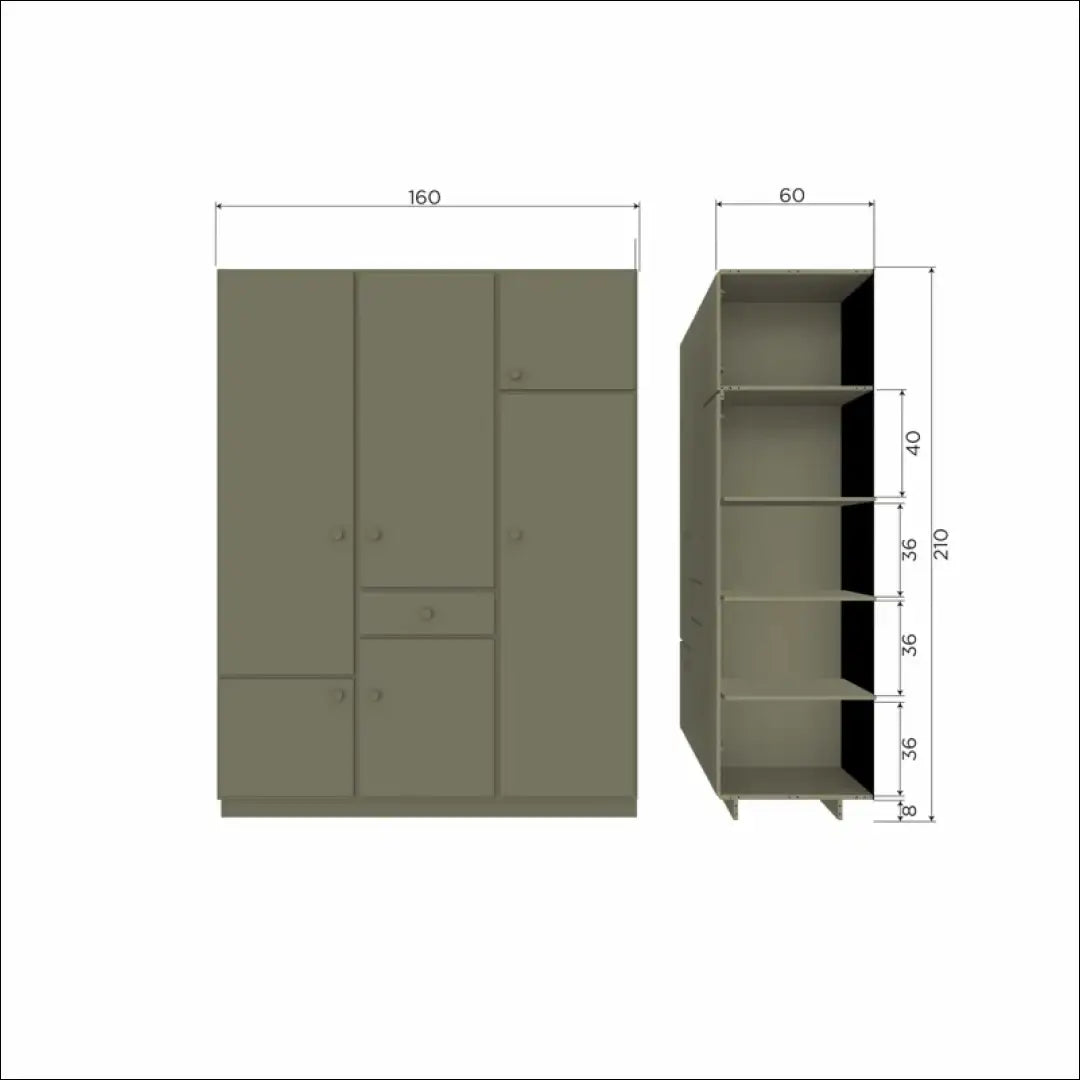 Lentynų komplektas (3vnt) KI1027 - €21 Save 60% __label:Pristatymas 1-2 d.d., color-zalia, kita,