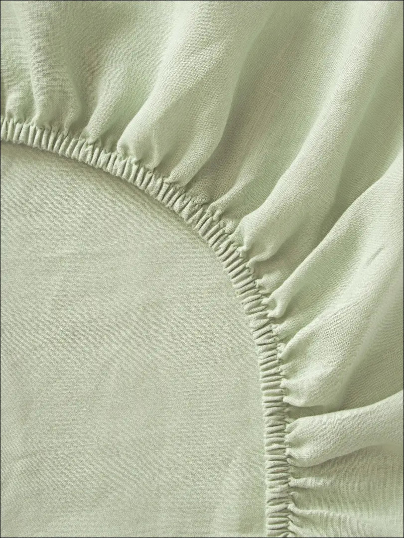 Lininė paklodė DI5221 - __label:Pristatymas 1-2 d.d., color-zalia, material-linas, paklode, patalyne Iki €25 Bed Sheets