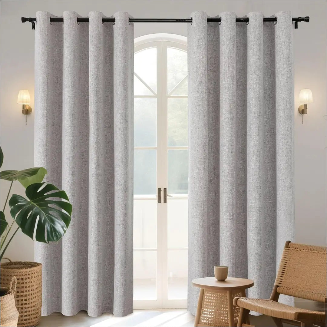 Lininė užuolaida DI11696 - €28 Save 50% 25-50, __label:Pristatymas 1-2 d.d., color-pilka, material-linas, tekstile €25