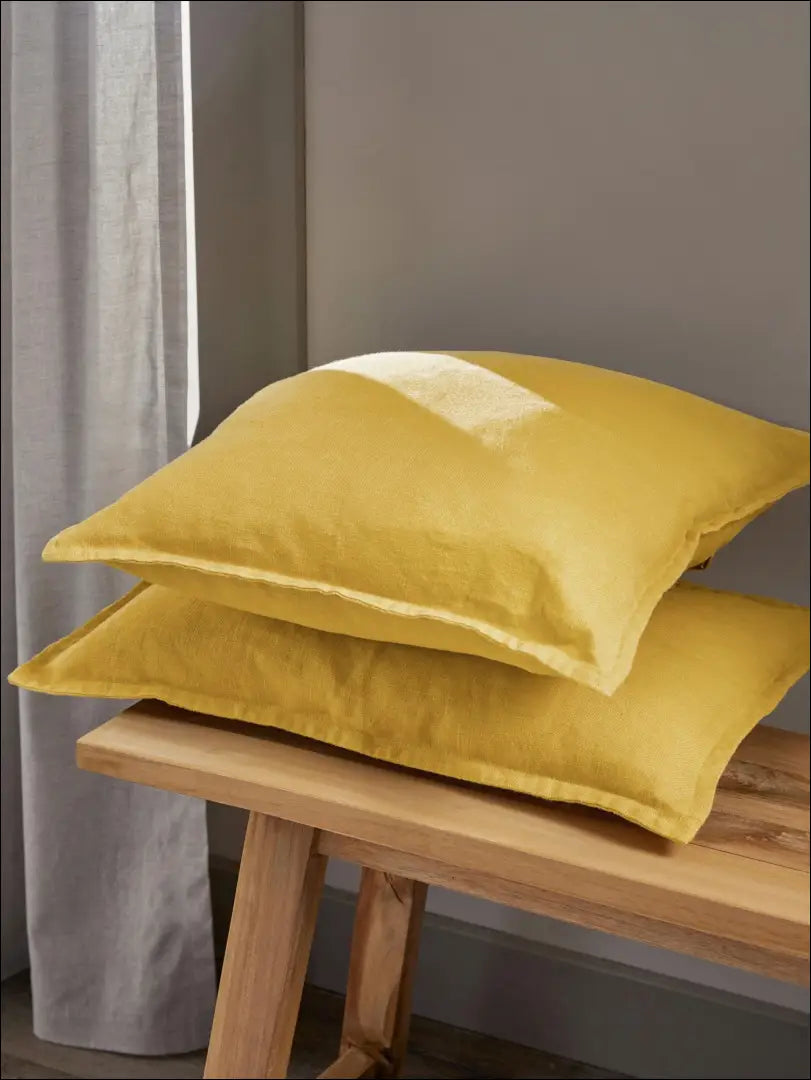 Lino pagalvės užvalkalas (60x60cm) DI5518 - €15 Save 50% __label:Pristatymas 1-2 d.d., color-geltona, interjeras,