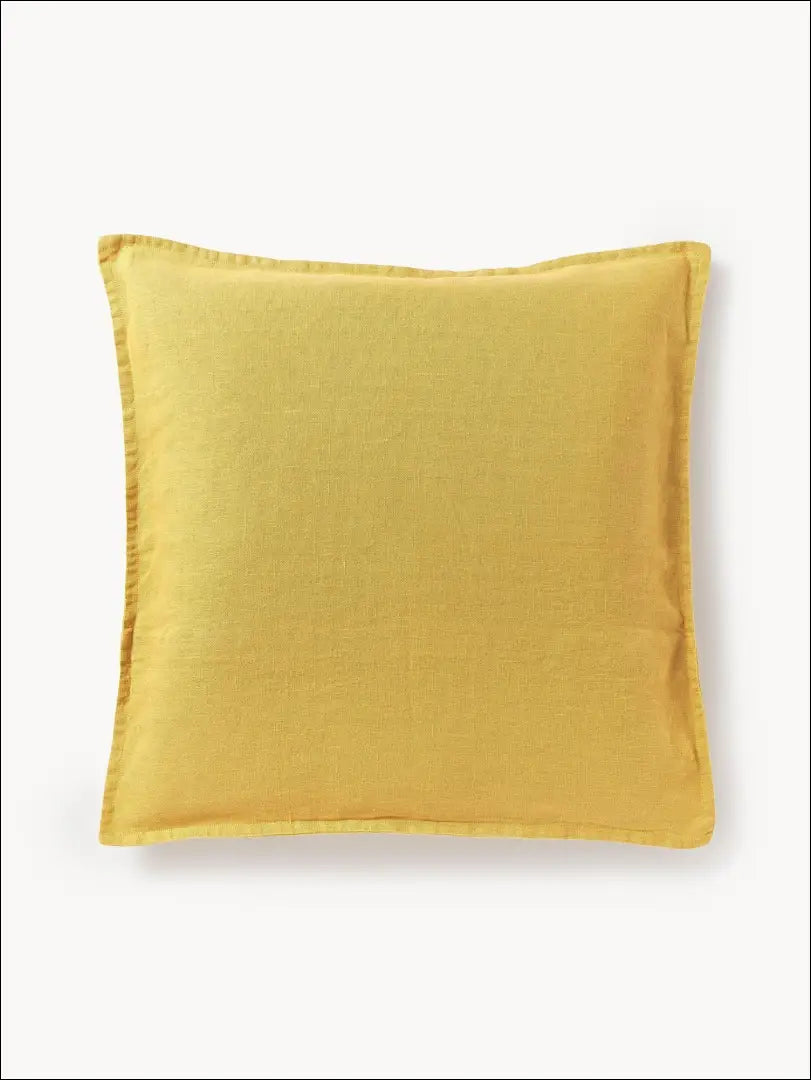 Lino pagalvės užvalkalas (60x60cm) DI5518 - €15 Save 50% __label:Pristatymas 1-2 d.d., color-geltona, interjeras,